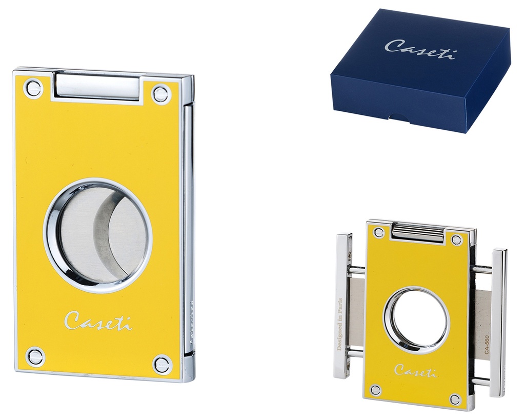 Cigar Cutter Caseti Paris 2 Blades Yellow