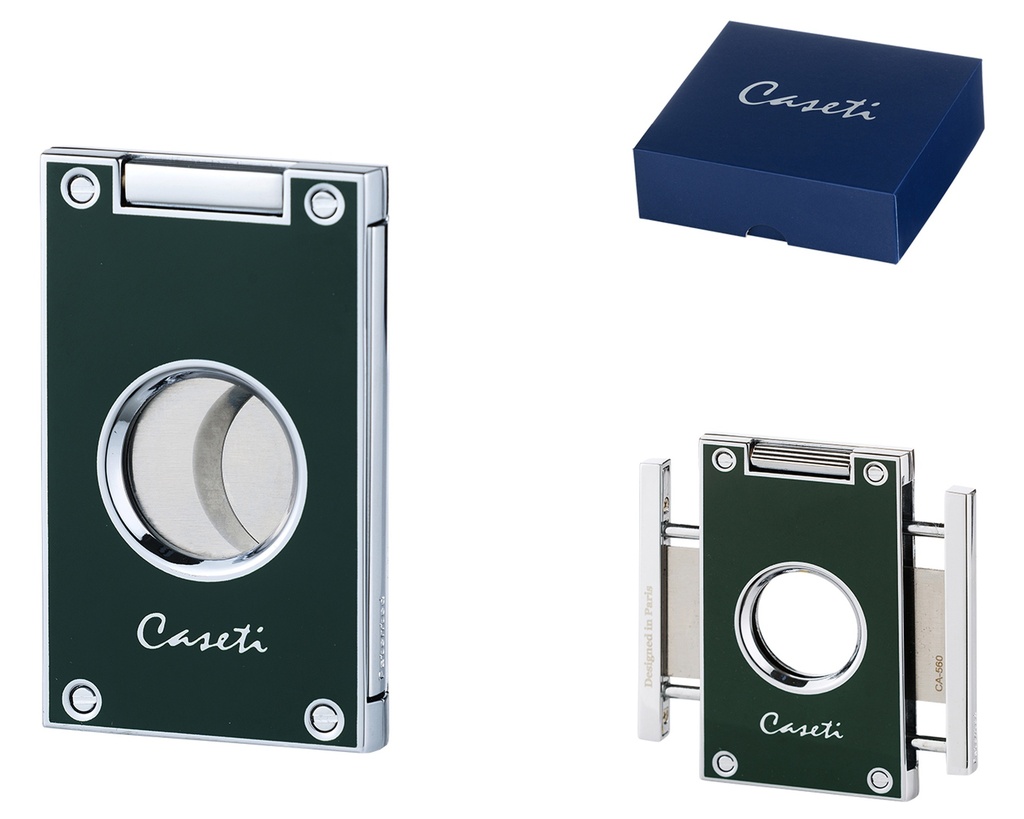 Coupe Cigare Caseti Paris 2 Couteaux Vert