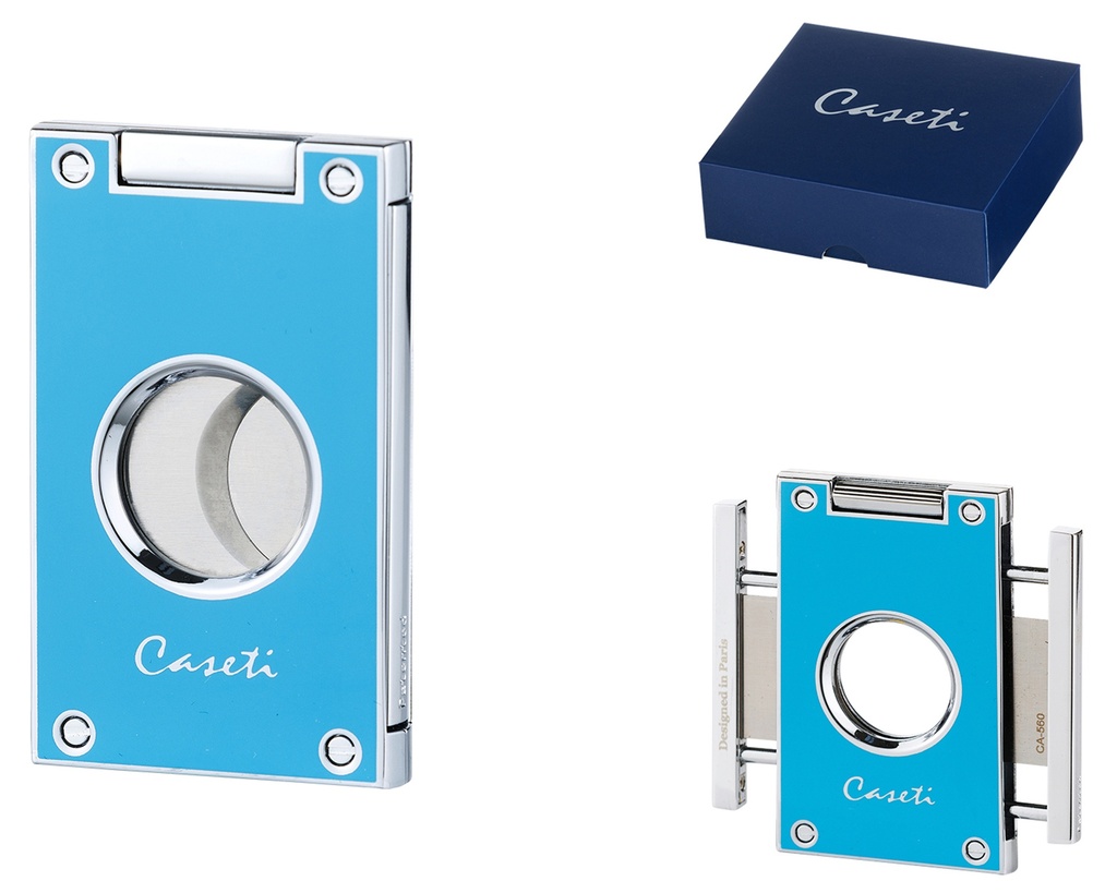Coupe Cigare Caseti Paris 2 Couteaux Bleu Clair