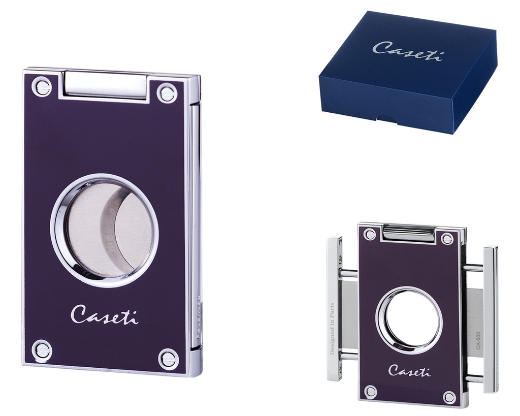 Cigar Cutter Caseti Paris 2 Blades Purple