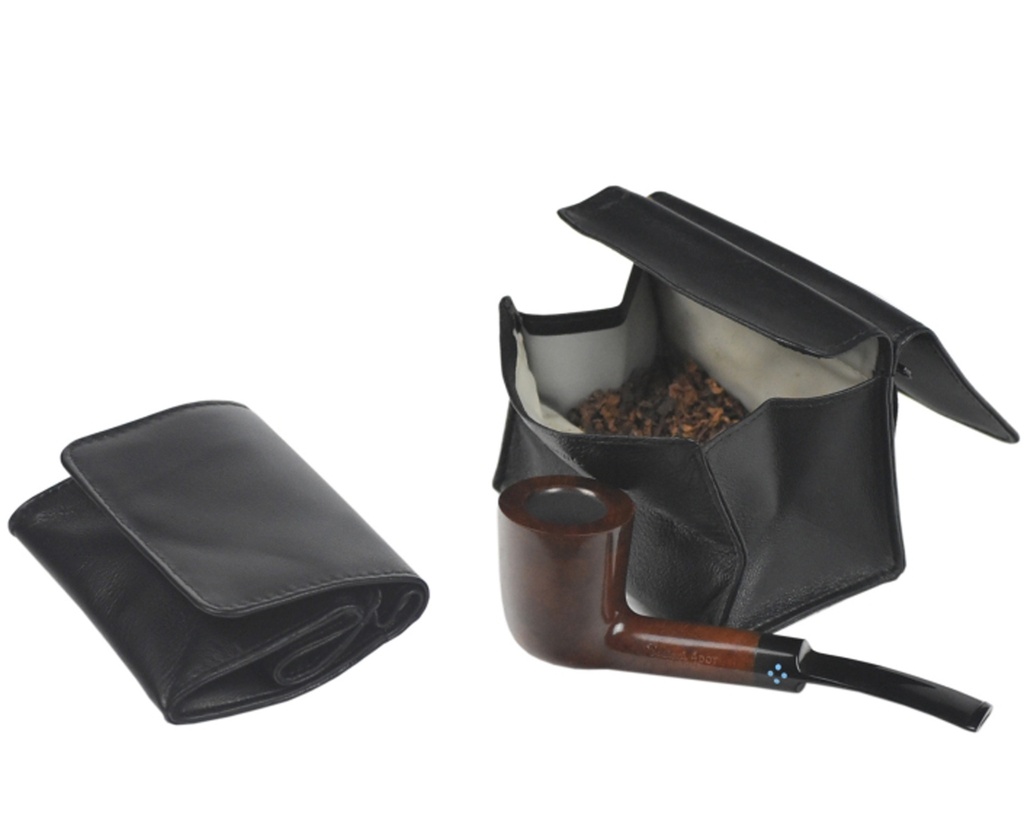 Tobacco Pouch Sasieni Container Nappa Black