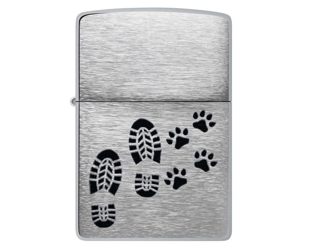 Lighter Zippo Footprints Design