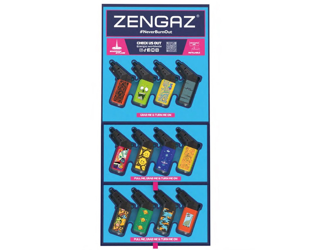 Lighter Zengaz ZL19 Seven Jet Cube Display V2