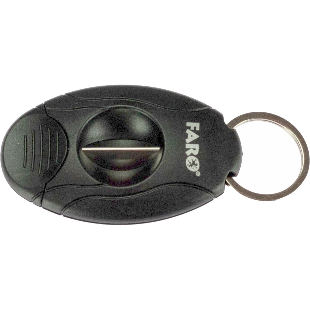 Cigar Cutter Faro V-Cut Pvc Black with Keyhanger