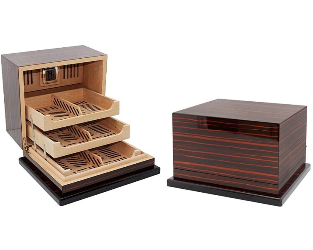 Humidor Lubinski Polished Ebbehout - 3 Trays