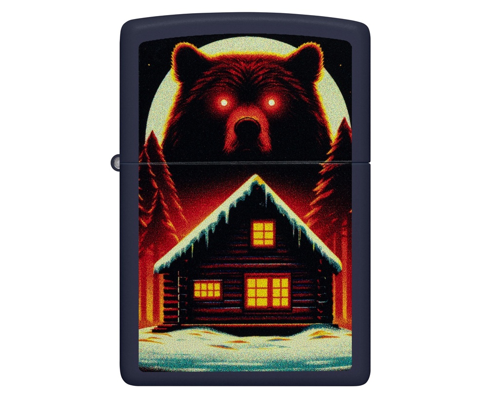 Lighter Zippo Bear and Cabin Design