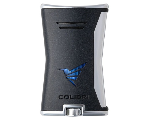 [LI225T2] Briquet Colibri Slim Noir/Chrome