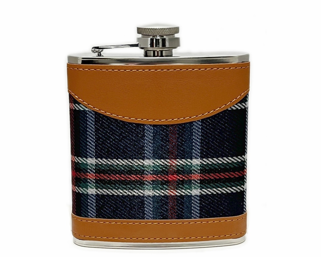 Zakfles Lubinski Tartan met Trechter 6oz