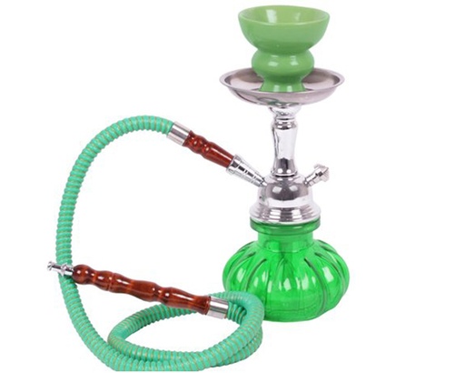 [30759] Water Pipe Lotus Green 25cm 1 Hose