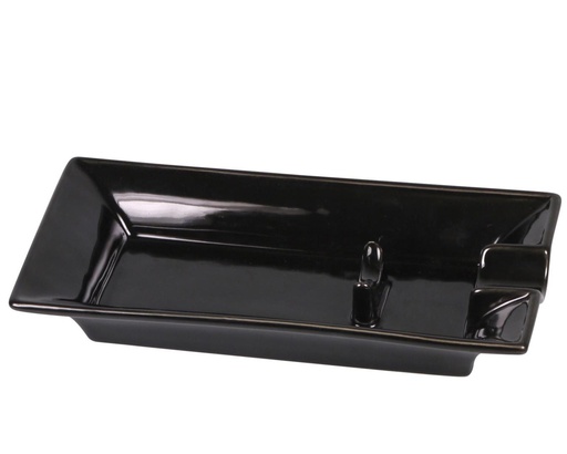 [513296] Ashtray Cigar Ceramic Black 1 Rest