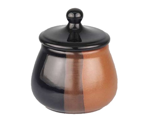 [522002] Pot à Tabac Céramique Noir/Brun