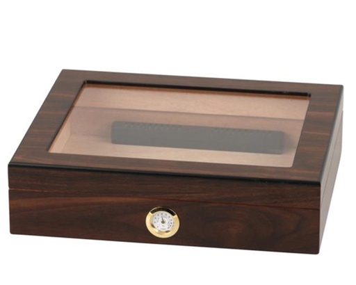 [561077] Humidor Noyer/Verre - 20 Cigares