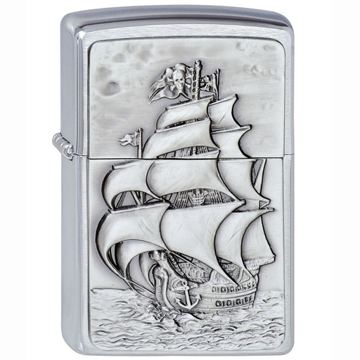 [1300154] Lighter Zippo Pirate's Ship Emblem