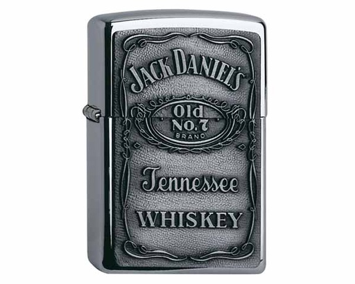 [60001209] Briquet Zippo Jack Daniel's Label Chrome