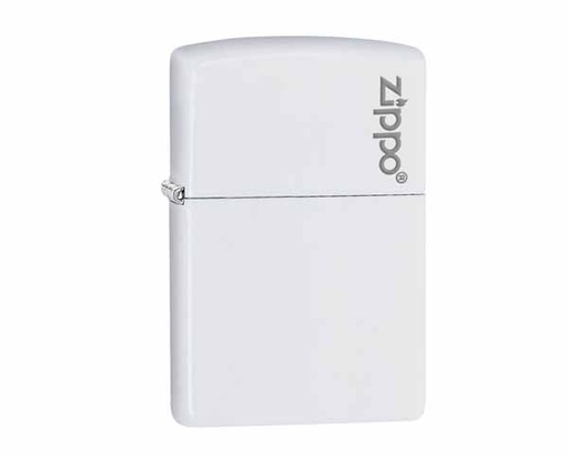 [60001270] Briquet Zippo White Matte with Zippo Logo