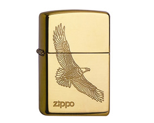 [60001332] Lighter Zippo Eagle-Brass with Zippo Logo