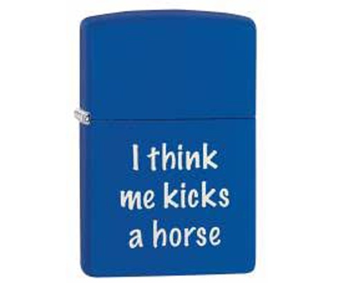 [60003516] Aansteker Zippo Rnd Me Kicks a Horse