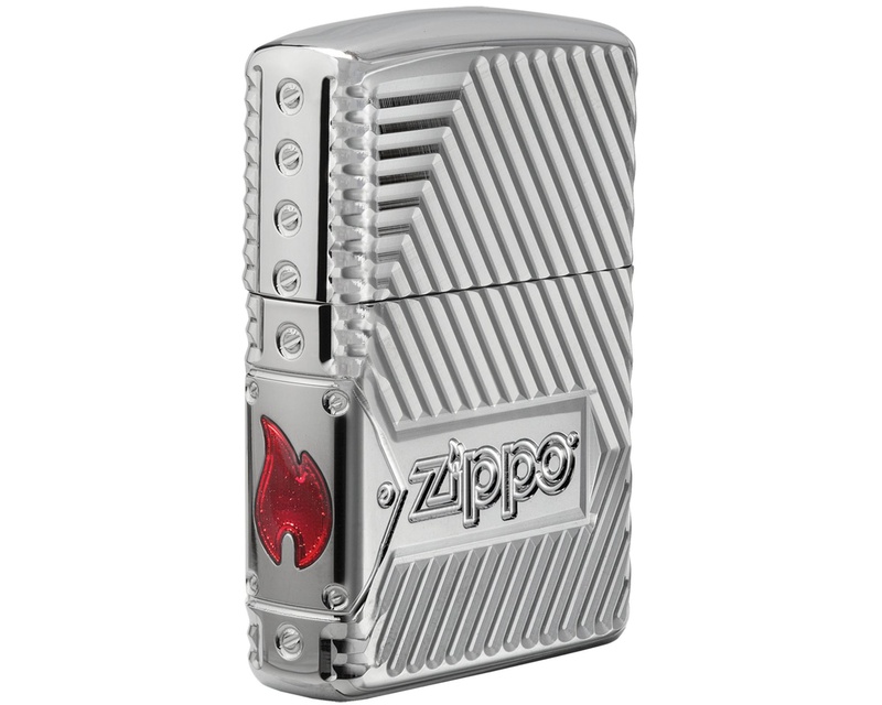 [60004306] Briquet Zippo Zippo Bolts Design with Zippo Logo