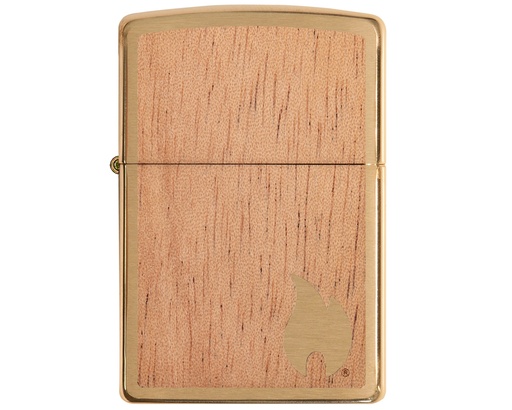 [60004583] Lighter Zippo Woodchuck Brushed Brass