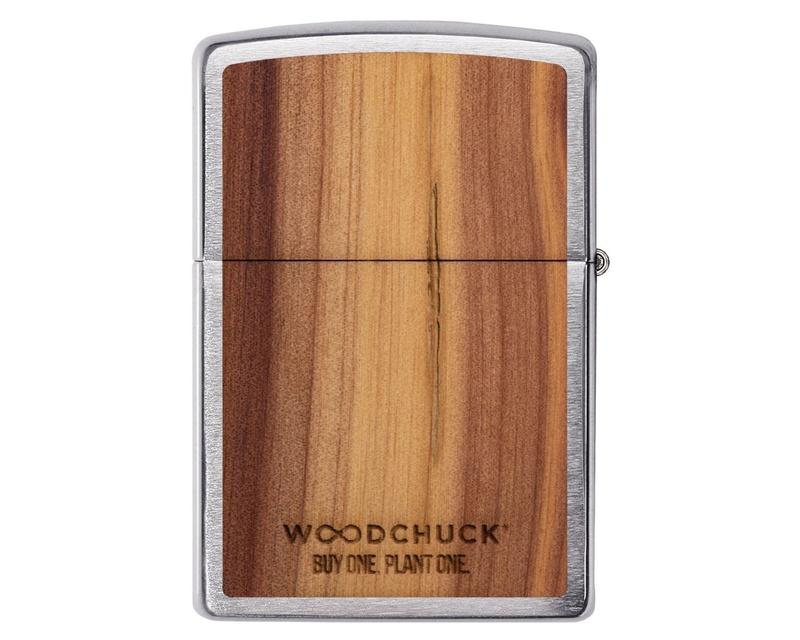 [60004584] Aansteker Zippo Woodchuck Brushed Chrome