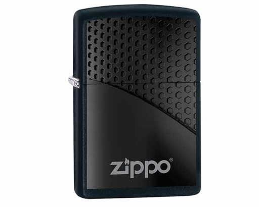 [60005297] Aansteker Zippo Black Hexagon Design with Zippo Logo