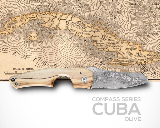 [CC0201040] Lfl Cigar Knive Le Petit Compass Cuba Olive