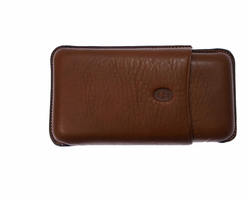 [CF31221M] Cigar Pouch Lecerf Robusto/3 Marron R52 120