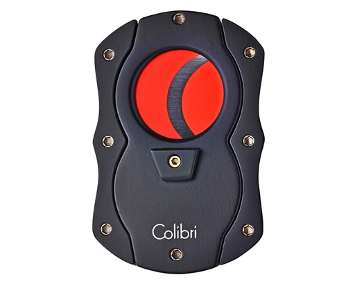 [CU100T21] Cigar Cutter Colibri Cut Black Rubber/Red Blades