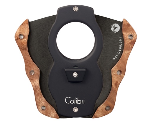 [CU100T32] Sigarenknipper Colibri Cut Hout Zwart/Light Burl