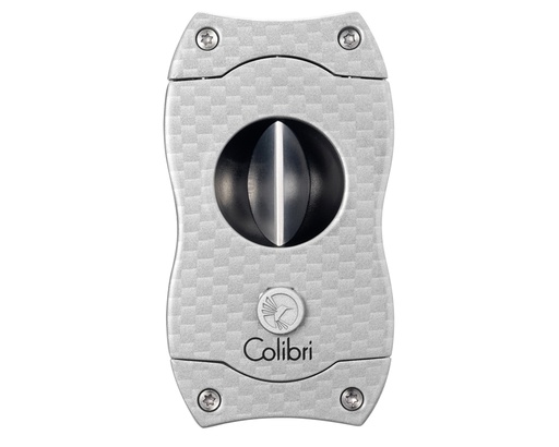 [CU300T21] Cigar Cutter Colibri V-Cut Carbon Fiber Silver
