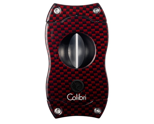 [CU300T22] Sigarenknipper Colibri V-Cut Carbon Fiber Rood