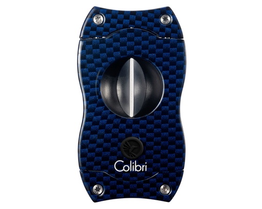 [CU300T23] Sigarenknipper Colibri V-Cut Carbon Fiber Blauw