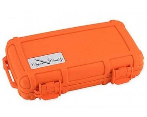 [HUMCC5OR] Cigar Caddy Travel Humidor Orange 5 Cigars