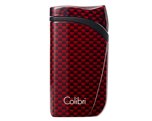 [LI310T7] Aansteker Colibri Falcon Carbon Fiber Rood