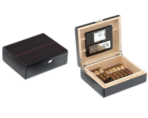 [Q2572] Humidor Lubinski Afgerond Ebbenhout Mat - 25 Sigaren