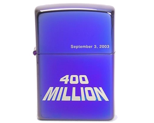 [ZIP021003] Aansteker Zippo 400th Million Ltr