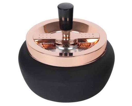 [22369] Asbak Draai Roze Goud 13Cm