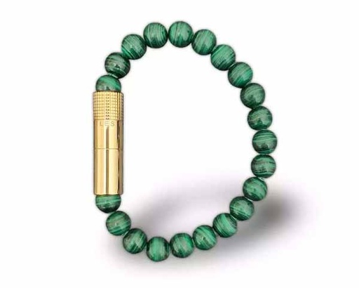 [BP1238S] LFL Bracelet Solo Gold Malachite S