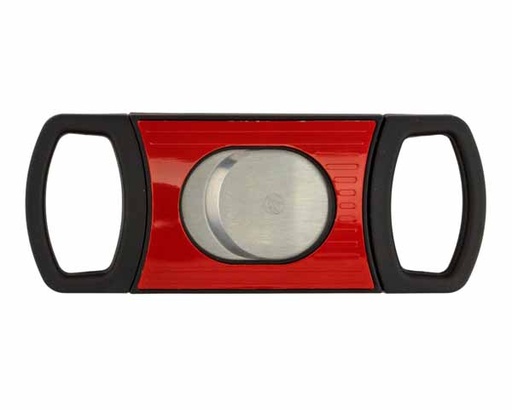 [593604] Sigarenknipper Passatore Double Cut Zwart/Rood