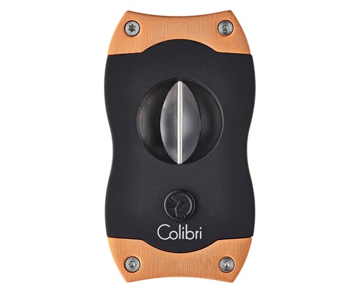 [CU300T6] Sigarenknipper Colibri V-Cut Zwart Brushed Rose Goud