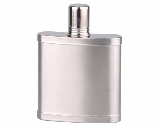 [725624] Hip Flask Stainless Steel with Cup - 6 oz