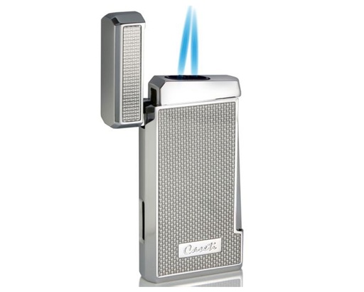 [CA4373] Lighter Caseti Twin Jet Silver Carbon