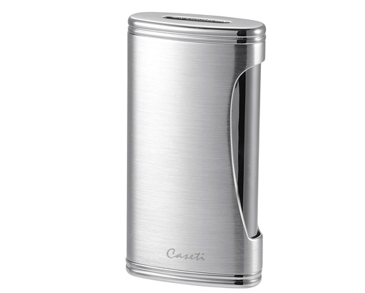 [CA5673] Lighter Caseti Wide Flat Flame Chrome Silver Matt