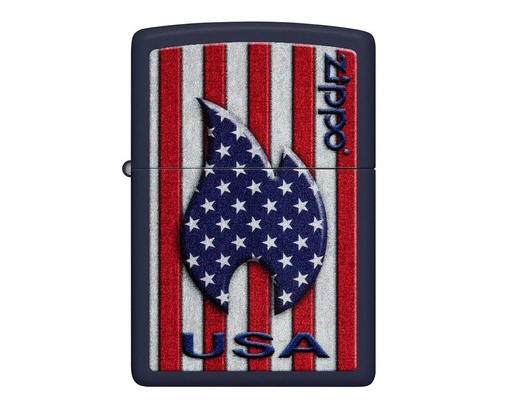 [60006591] Briquet Zippo Patriotic Flame Design