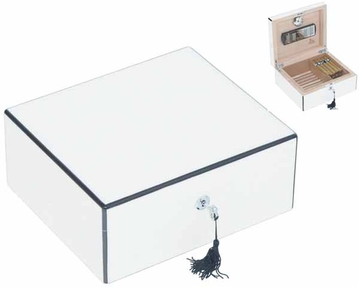 [Q44501] Humidor Lubinski Wit Hoogglans 50 Sigaren