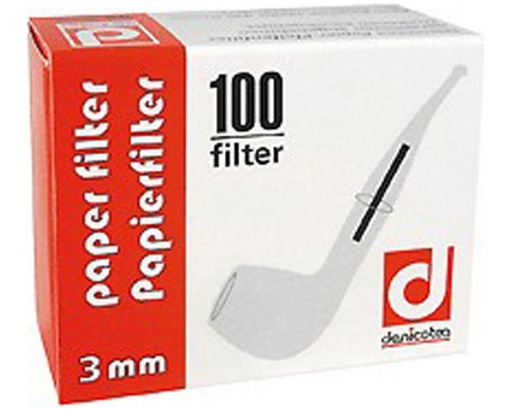 [101502] Filters Denicotea Pipe in 100 3mm