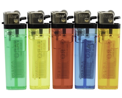 [18010] Lighter Disposable Faro Flint Transparant