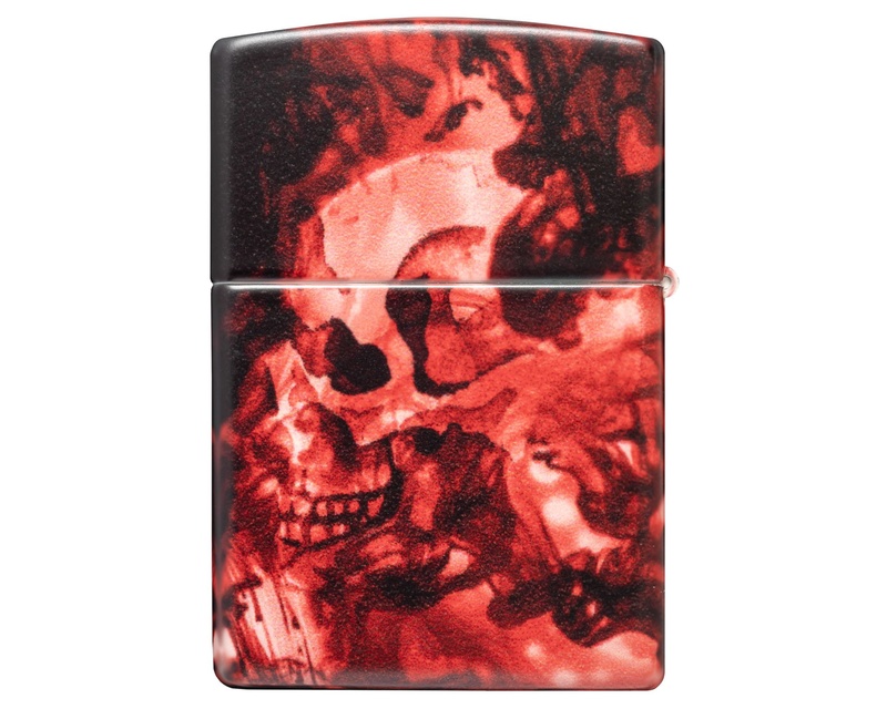 [60006837] Aansteker Zippo Spooky Skulls Design