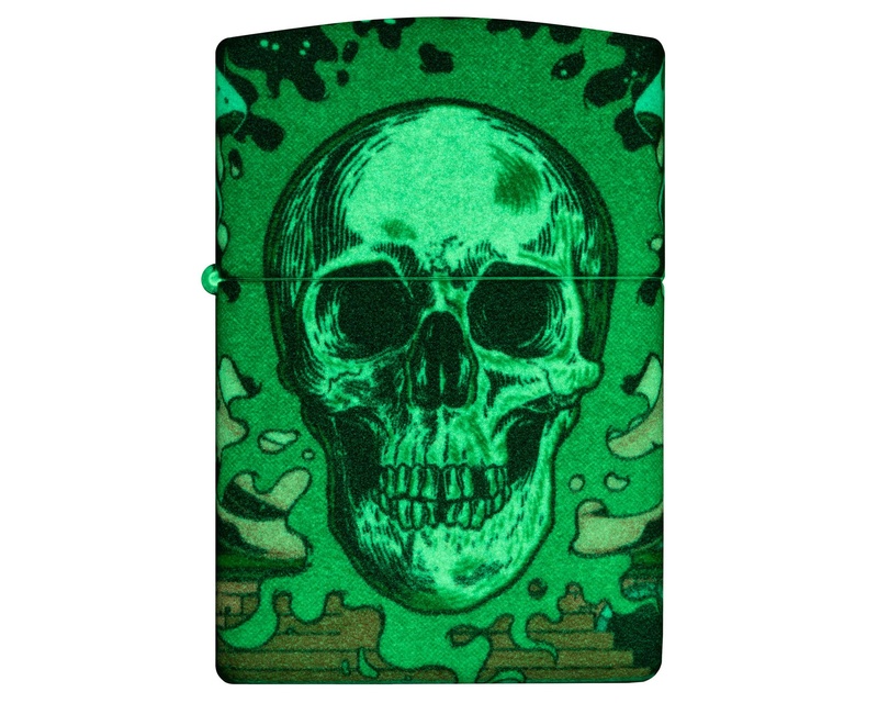 [60006760] Briquet Zippo Skull Design