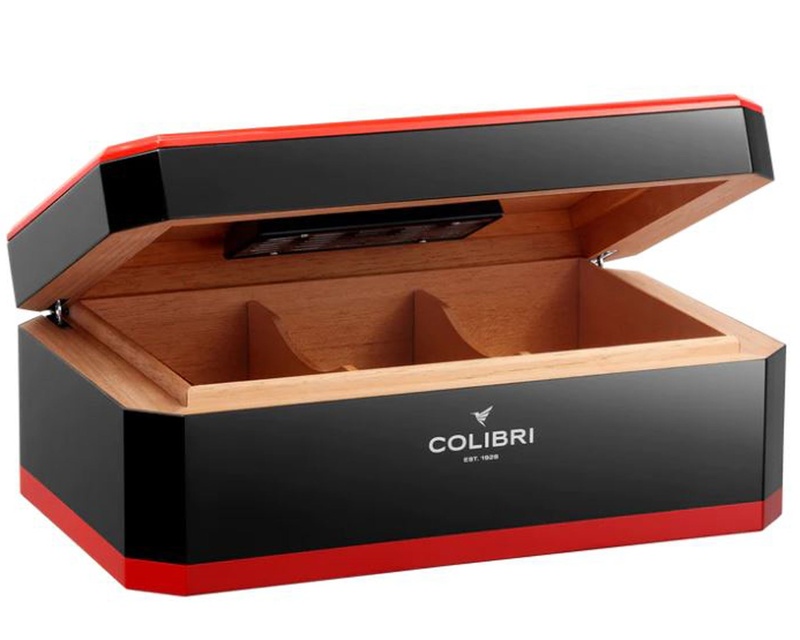 [HU360T4] Humidor Colibri Rally Black Red - 125 Cigars